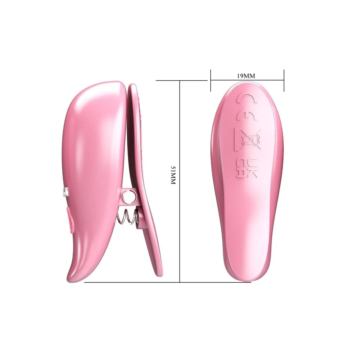 Leaf Vibrierende Nippelklemmen Rosa von Pretty Love Flirtation | Fesselliebe.de