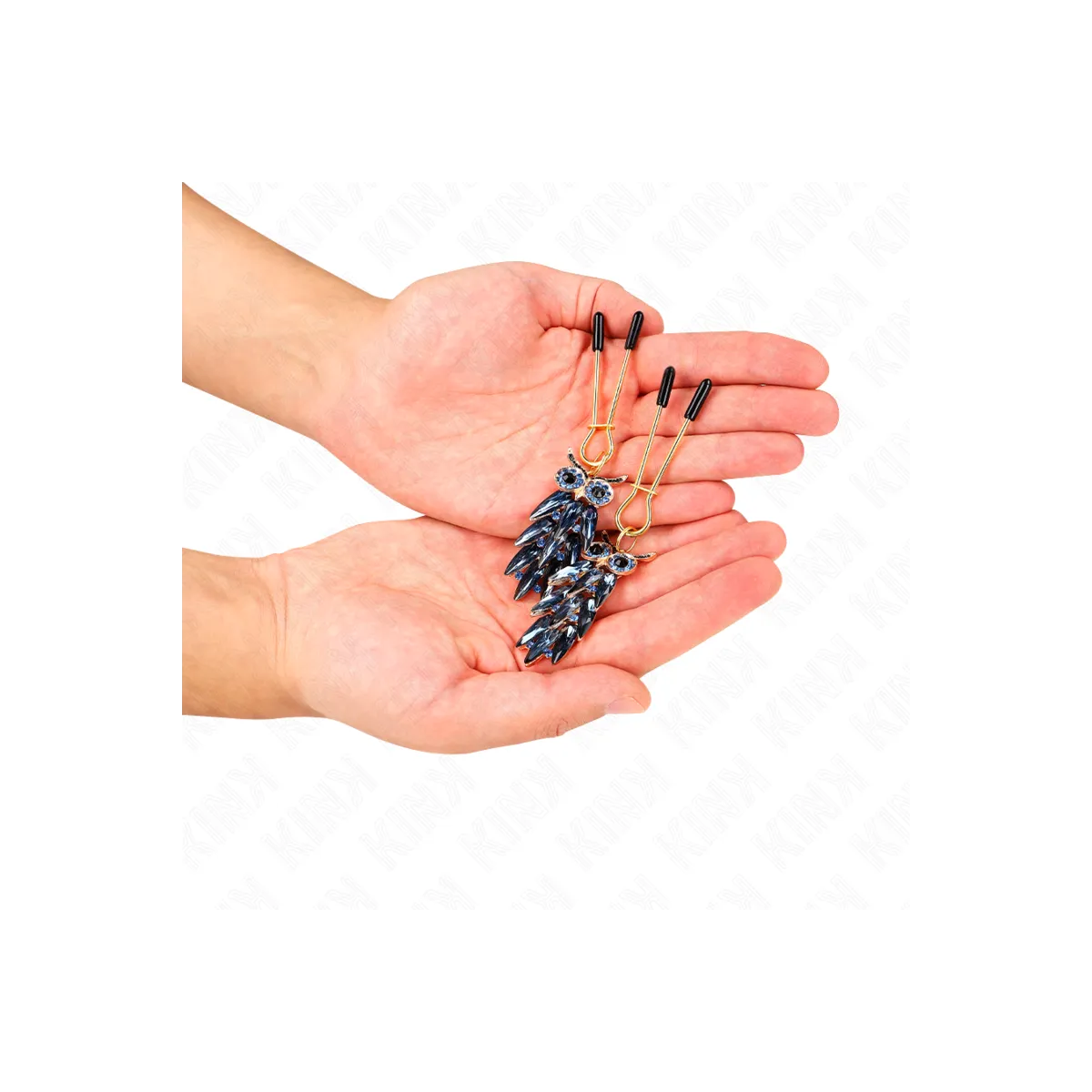 Nippelklemmen mit Eulenanhänger 6 cm von Kink Nipple Grip | Fesselliebe.de
