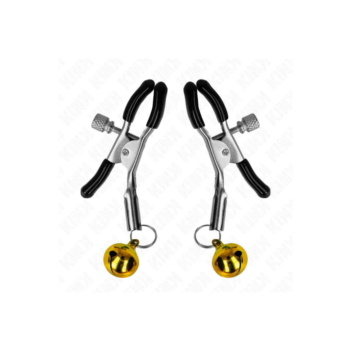 Goldene Einzelne Glocken-Nippelnklemme 6 cm von Kink Nipple Grip | Fesselliebe.de