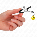 Goldene Einzelne Glocken-Nippelnklemme 6 cm von Kink Nipple Grip | Fesselliebe.de