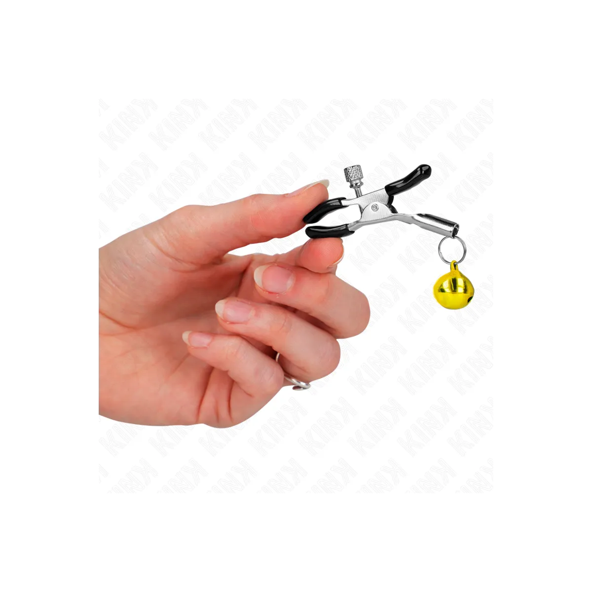 Goldene Einzelne Glocken-Nippelnklemme 6 cm von Kink Nipple Grip | Fesselliebe.de