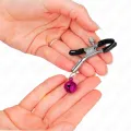 Lila Nippelklemme mit Einzelnen Glocken 6 cm von Kink Nipple Grip