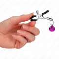 Lila Nippelklemme mit Einzelnen Glocken 6 cm von Kink Nipple Grip