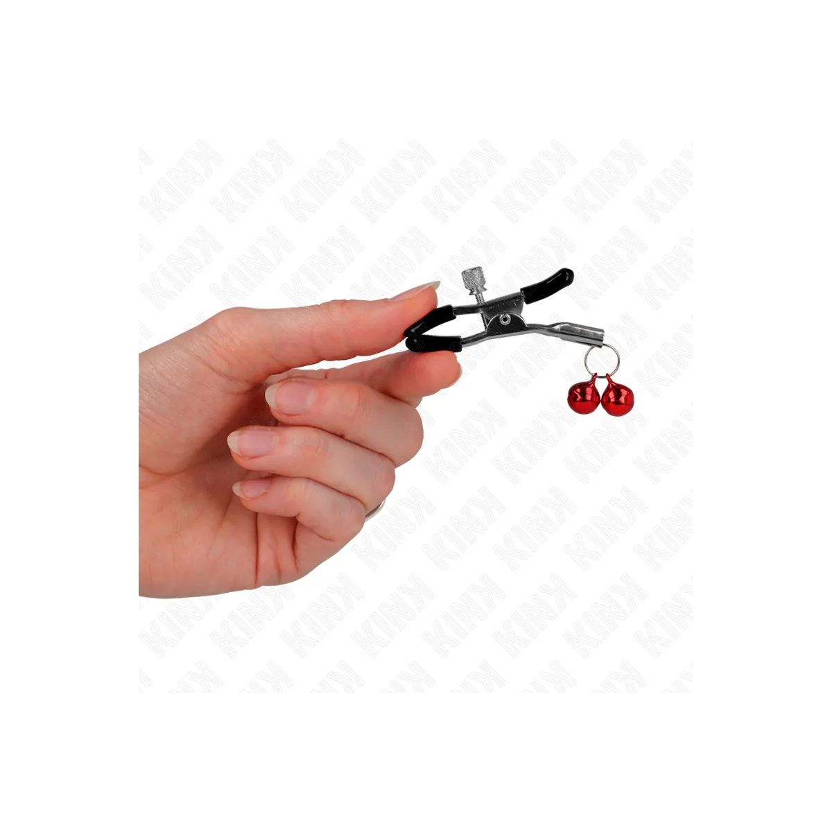 Doppelte Glocken-Nippelklammere Rot 6 cm von Kink Nipple Grip | Fesselliebe.de