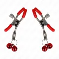 Rote Doppelglocke Nippelklemme Rot 6 cm von Kink Nipple Grip