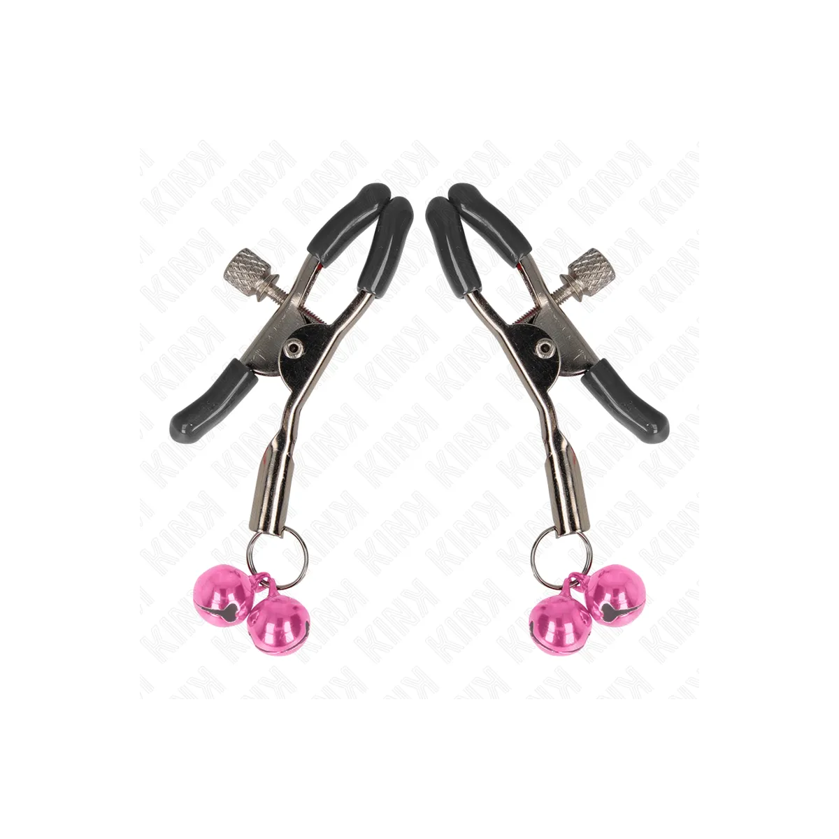 Doppelglöckchen-Nippelklammer Rosa 6 cm von Kink Nipple Grip | Fesselliebe.de