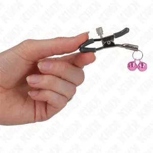 Doppelglöckchen-Nippelklammer Rosa 6 cm von Kink Nipple Grip