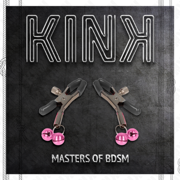 Doppelglöckchen-Nippelklammer Rosa 6 cm von Kink Nipple Grip | Fesselliebe.de