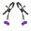 Doppelglocken-Nippelklammerei Lila 6 cm von Kink Nipple Grip