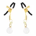 Glasperlen-Nippelklammern Gold 6 cm von Kink Nipple Grip