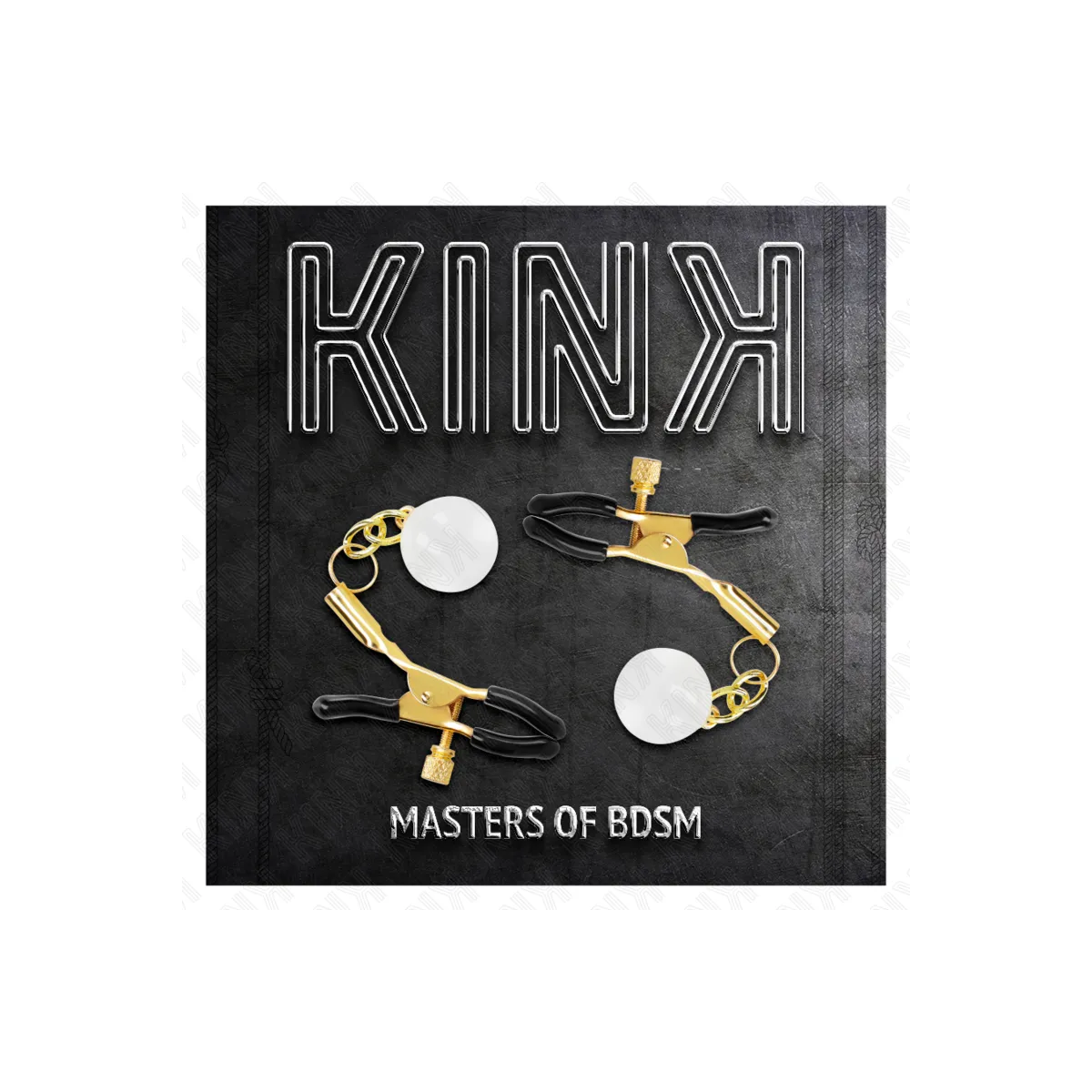 Glasperlen-Nippelklammern Gold 6 cm von Kink Nipple Grip | Fesselliebe.de