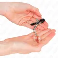Glasperlen-Nippelklammern Silber 6 cm von Kink Nipple Grip