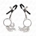 O-Ring Nippelklemme und Kleine Kette Silber 6 cm von Kink Nipple Grip