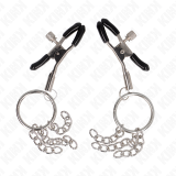O-Ring Nippelklemme und Kleine Kette Silber 6 cm von Kink Nipple Grip | Fesselliebe.de