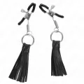 Kunstleder Quasten Nippelklemmen 6 cm von Kink Nipple Grip