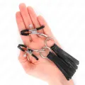 Kunstleder Quasten Nippelklemmen 6 cm von Kink Nipple Grip