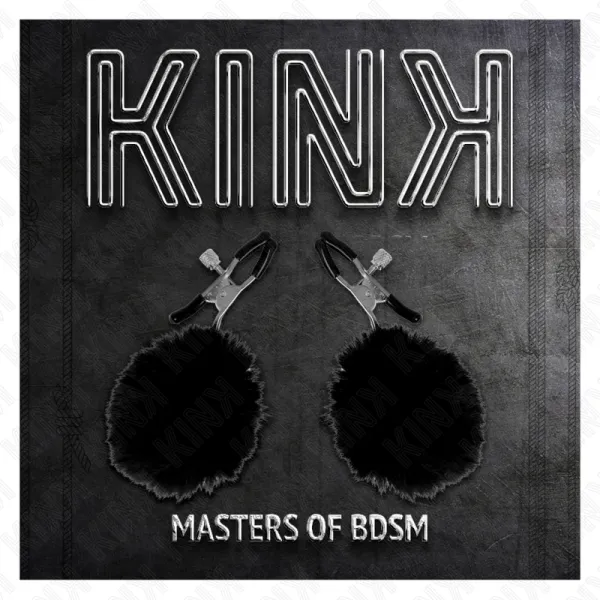 Kunstfellball-Nippelklammer Schwarz 6 cm von Kink Nipple Grip | Fesselliebe.de