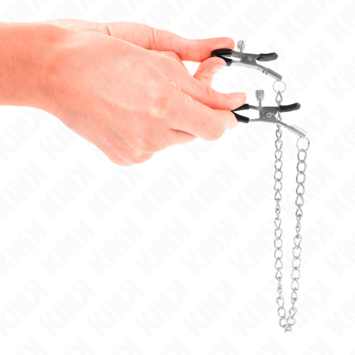 Dünne Kettennippelklammern 30 cm von Kink Nipple Grip | Fesselliebe.de