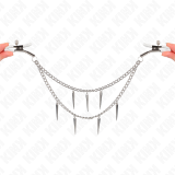 Nippelklemmen mit Spikes Ketten 30 cm von Kink Nipple Grip | Fesselliebe.de