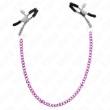 Kette Nippelklemmen Lila 30 cm von Kink Nipple Grip | Fesselliebe.de