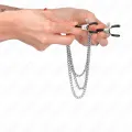 Nippelklemmen mit 3 Ketten Silber 20/23/28 cm von Kink Nipple Grip