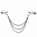Nippelklemmen mit 3 Ketten Schwarz 20/23/28 cm von Kink Nipple Grip