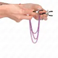 Nippelklemmen mit 3 Ketten Lila 20/23/28 cm von Kink Nipple Grip