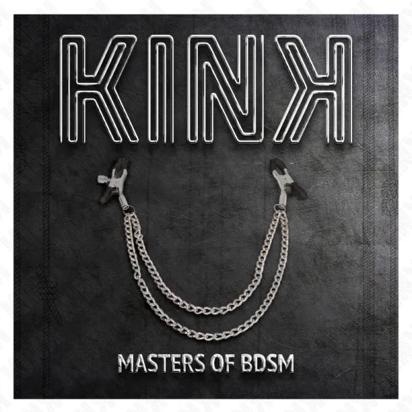 Nippelklemmen mit 2 Dicken Ketten Silber 20/23 cm von Kink Nipple Grip | Fesselliebe.de