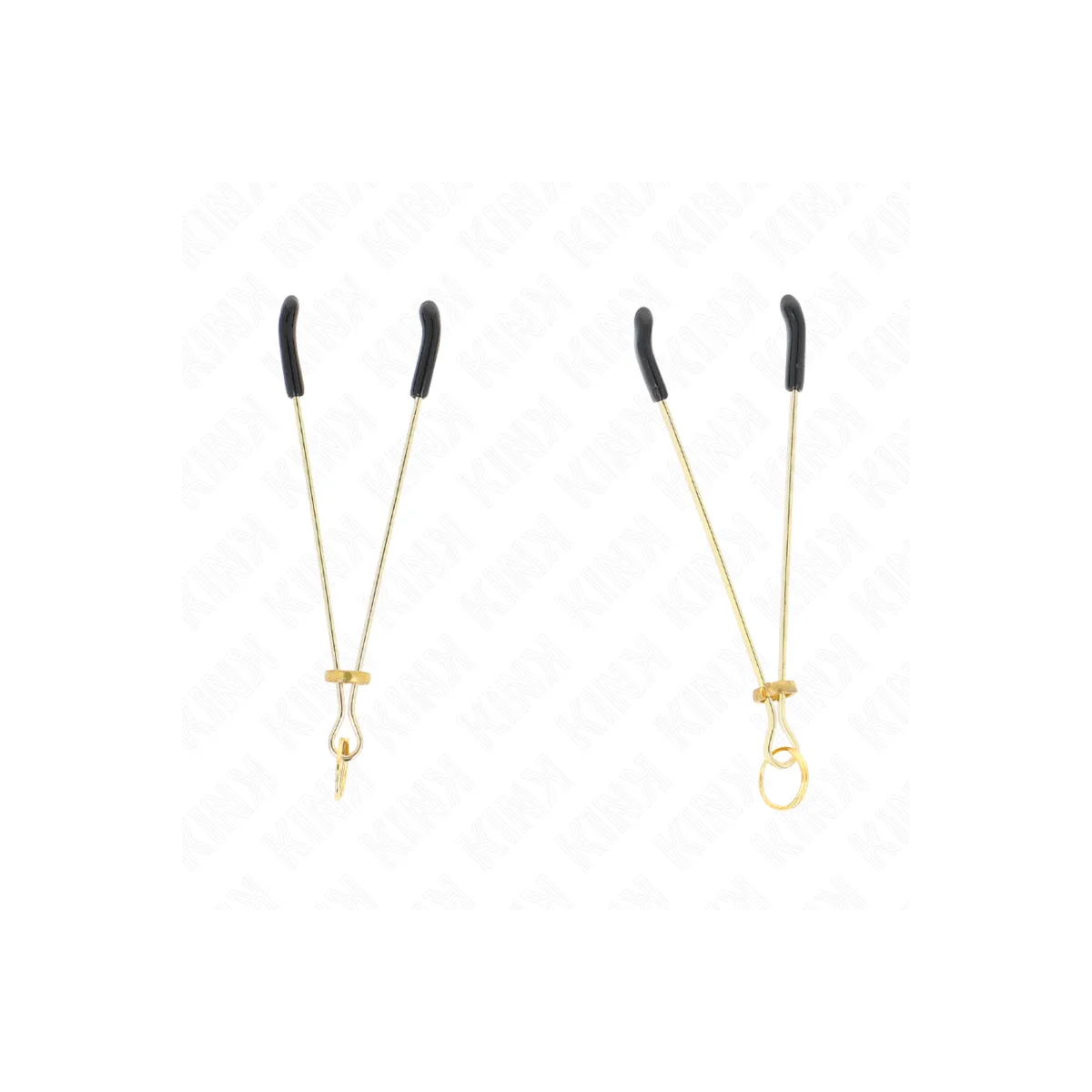 Dünne Nippelklemmen Gold 7 cm von Kink Nipple Grip | Fesselliebe.de