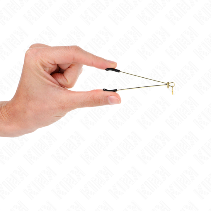 Dünne Nippelklemmen Gold 7 cm von Kink Nipple Grip | Fesselliebe.de