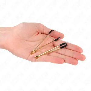 Dünne Nippelklemmen Gold 7 cm von Kink Nipple Grip