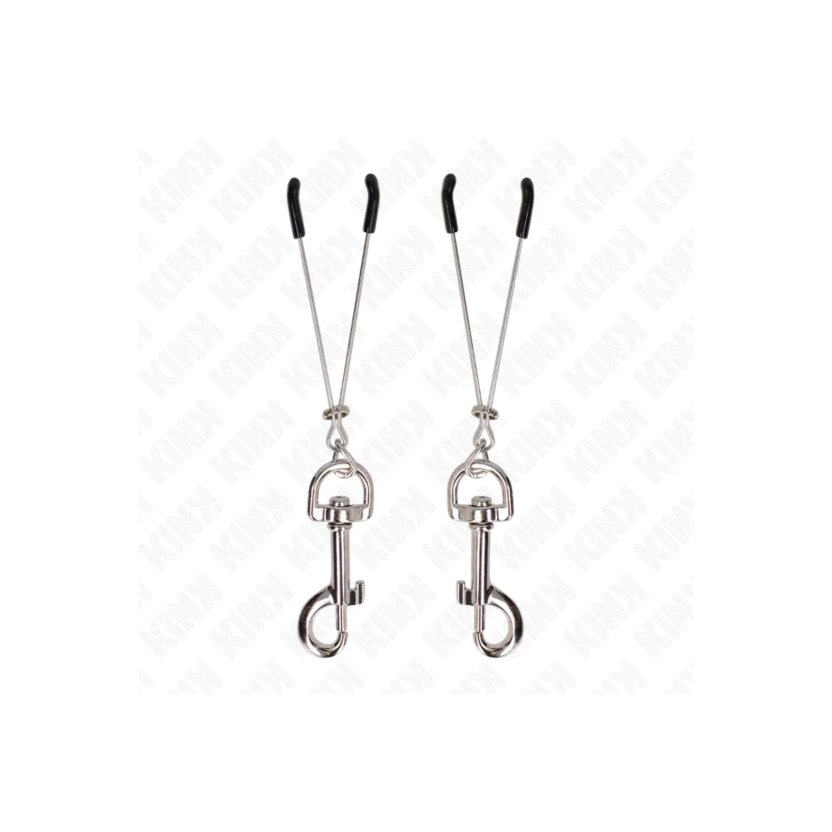 Dünne Haken-Nippelklammere Silber 7 cm von Kink Nipple Grip | Fesselliebe.de