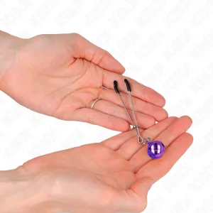 Dünne Glocken-Nippelklammern Lila 7 cm von Kink Nipple Grip