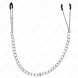 Dünne Nippelklemmen mit Dicker Kette 30 cm von Kink Nipple Grip | Fesselliebe.de
