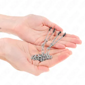 Dünne Nippelklemmen mit Dicker Kette 30 cm von Kink Nipple Grip