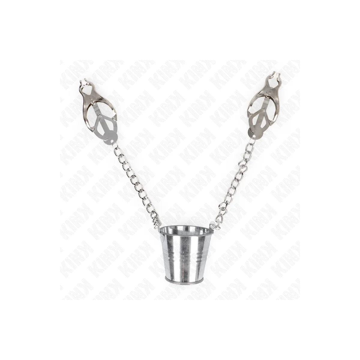 Nippelklemmen mit Eimer Silber von Kink Nipple Grip | Fesselliebe.de