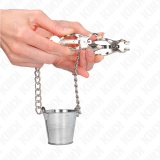 Nippelklemmen mit Eimer Silber von Kink Nipple Grip | Fesselliebe.de