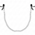 Flache Kette Nippelklemmen Silber 34 cm von Kink Nipple Grip