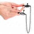 Flache Kette Nippelklemmen Schwarz 30 cm von Kink Nipple Grip