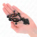 Flache Kette Nippelklemmen Schwarz 30 cm von Kink Nipple Grip