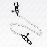 Flache Kette Nippelklemmen Silber 30 cm von Kink Nipple Grip | Fesselliebe.de
