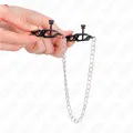 Flache Kette Nippelklemmen Silber 30 cm von Kink Nipple Grip