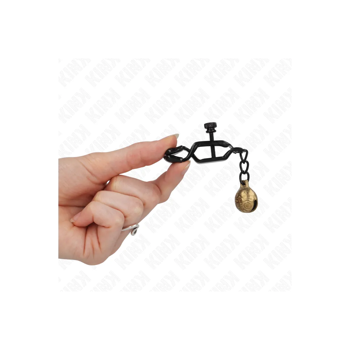 Bell Jaw Style Nippelklemmen Schwarz 7 cm von Kink Nipple Grip | Fesselliebe.de