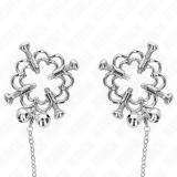 Metallische Blumen-Nippelklammern mit Kette von Kink Nipple Grip | Fesselliebe.de