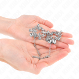 Metallische Blumen-Nippelklammern mit Kette von Kink Nipple Grip | Fesselliebe.de