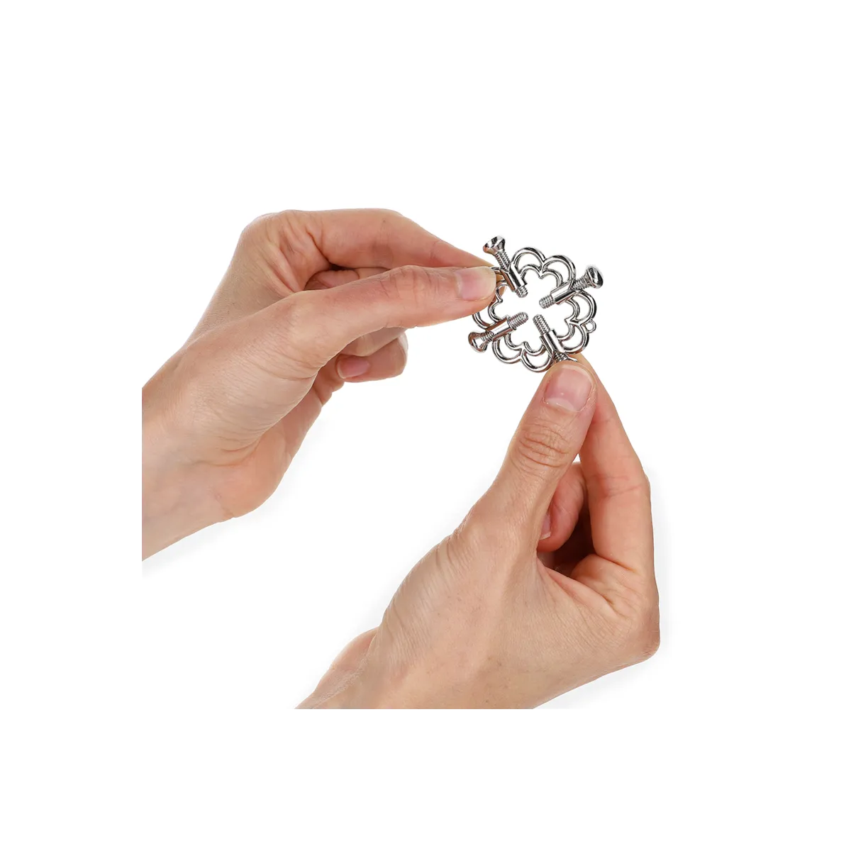 Metallische Blumen-Nippelklammern von Kink Nipple Grip | Fesselliebe.de