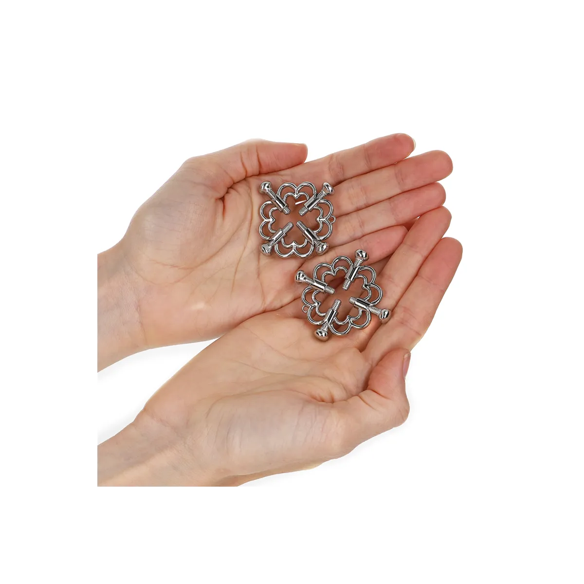 Metallische Blumen-Nippelklammern von Kink Nipple Grip | Fesselliebe.de