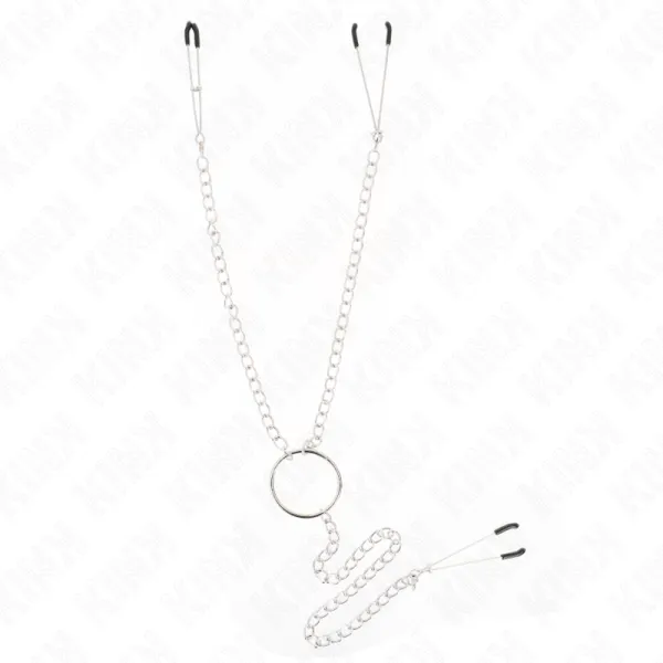 Dreifach Nippel- und Klitzisklemmen mit Kette Modell 1 von Kink Nipple Grip | Fesselliebe.de