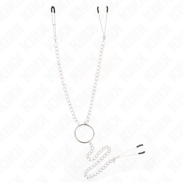 Dreifach Nippel- und Klitzisklemmen mit Kette Modell 1 von Kink Nipple Grip | Fesselliebe.de