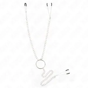 Dreifach Nippel- und Klitzisklemmen mit Kette Modell 1 von Kink Nipple Grip | Fesselliebe.de